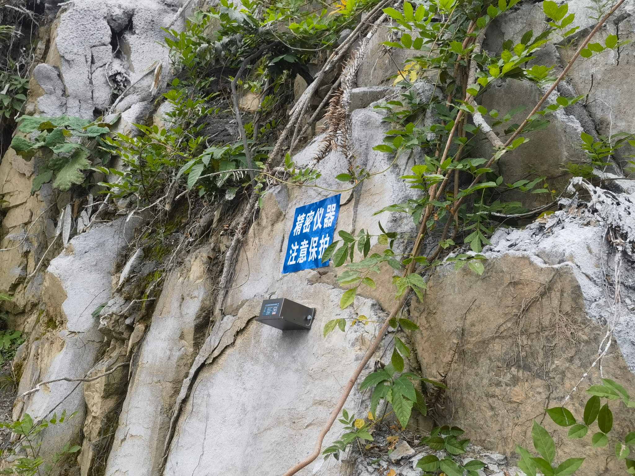 临建高速乐平互通高边坡危岩体监测